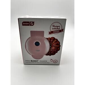 Dash Mini Bundt Maker Perfect Personal Bundt Cake With Recipe Guide NEW In Box